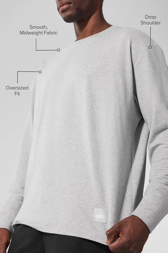 Double Take långärmad tröja – Athletic Heather Grey