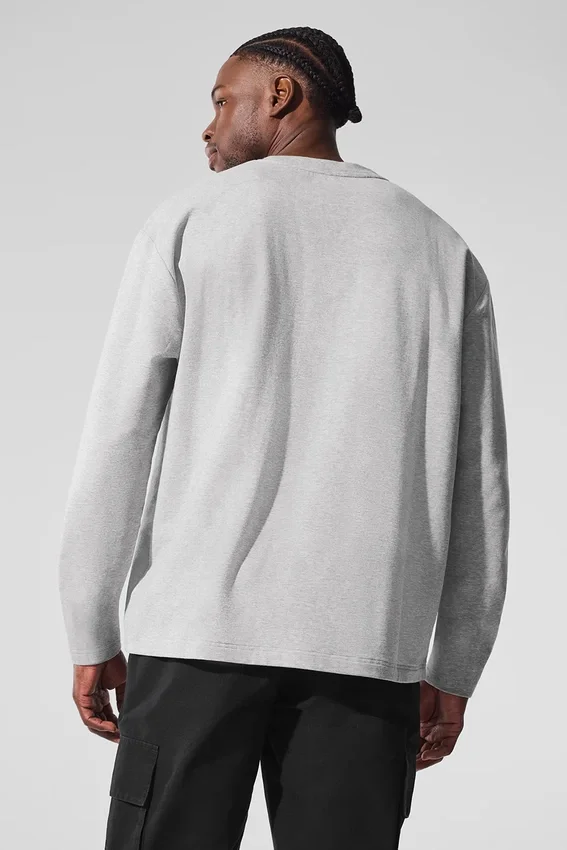 Double Take långärmad tröja – Athletic Heather Grey
