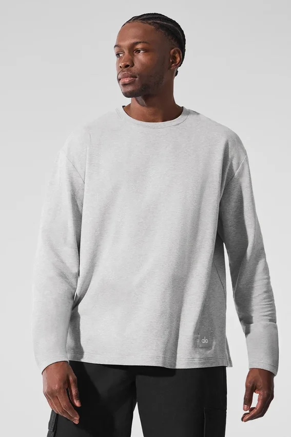 Double Take långärmad tröja – Athletic Heather Grey