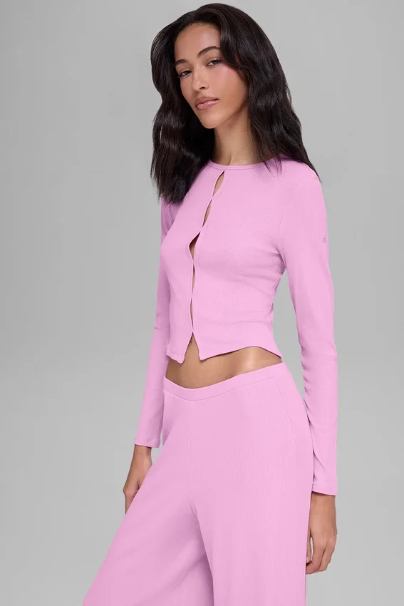 Dreamlight långärmad topp – Candy Heart Pink