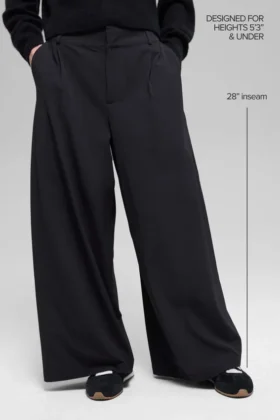 Dreamscape-byxor med High-Waist (korta) – svarta