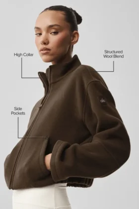 Dubbelsidig ulljacka i City Girl-stil – Espresso