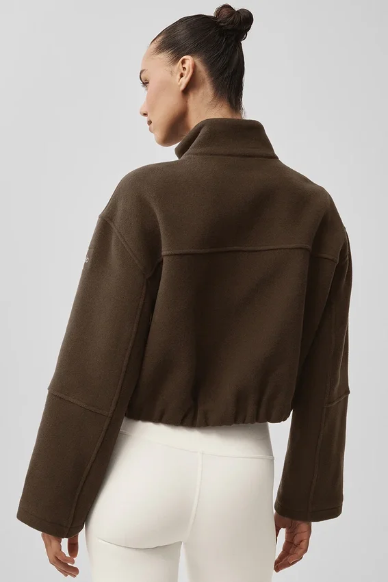 Dubbelsidig ulljacka i City Girl-stil – Espresso
