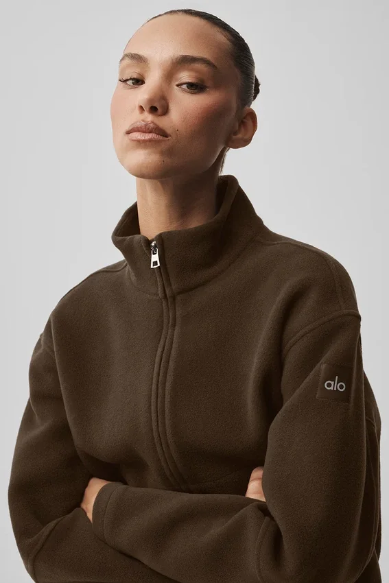 Dubbelsidig ulljacka i City Girl-stil – Espresso