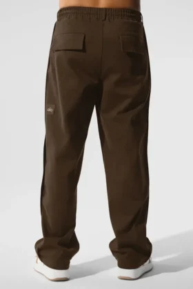 Edition Sueded Straight Leg Byxor – Espresso
