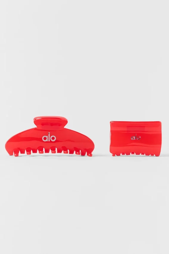 Effortless Claw Clip (2-pack) – Bright Red