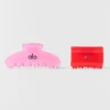 Effortless Claw Clip (2-pack) – Candy Heart Pink/Bright Red
