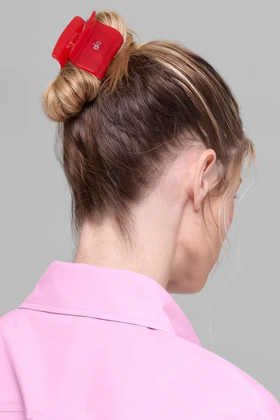 Effortless Claw Clip (2-pack) – Candy Heart Pink/Bright Red