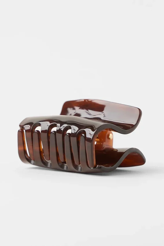 Effortless Claw Clip – brun sköldpaddsmönster