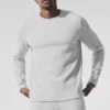 Elevate Waffle långärmad tröja – Athletic Heather Grey