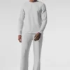 Elevate Waffle långärmad tröja – Athletic Heather Grey
