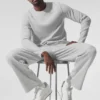 Elevate Waffle långärmad tröja – Athletic Heather Grey