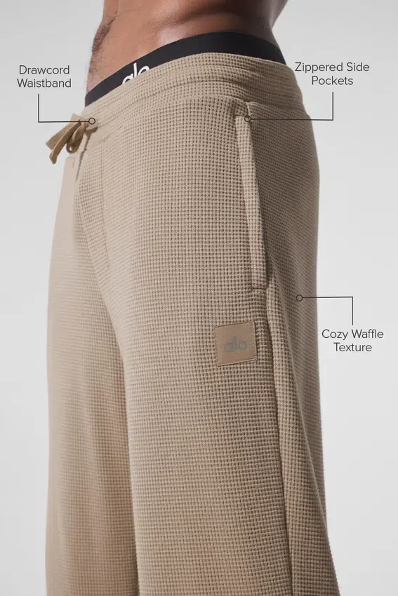 Elevate Waffle Straight Leg Byxor – Gravel