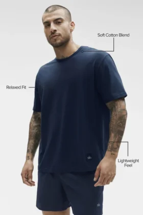 Essential kortärmad Street Tee – Navy