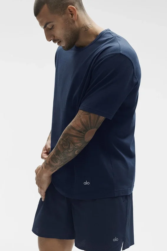 Essential kortärmad Street Tee – Navy