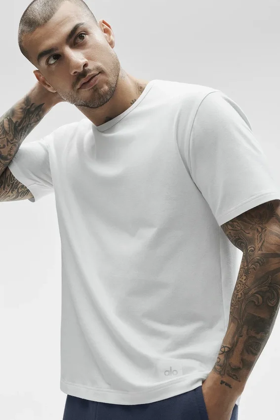 Essential kortärmad Street Tee – White