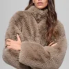 Faux Fur Allure-jacka – Oat