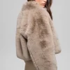 Faux Fur Allure-jacka – Oat