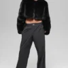 Faux Fur Chic kort jacka – svart