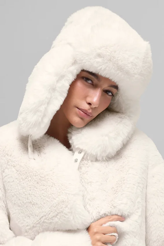 Faux Fur Starstruck Hattar – Ivory