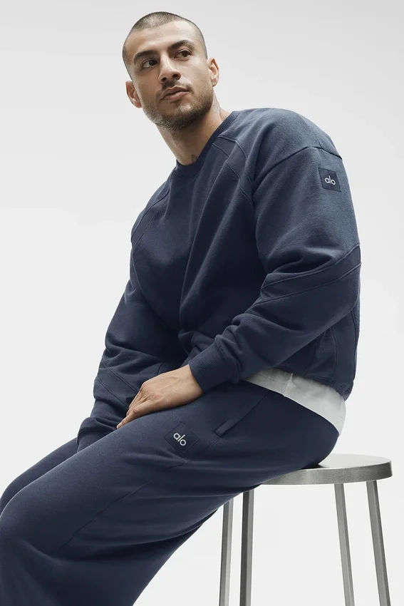 Field-tröja med rund hals – Navy