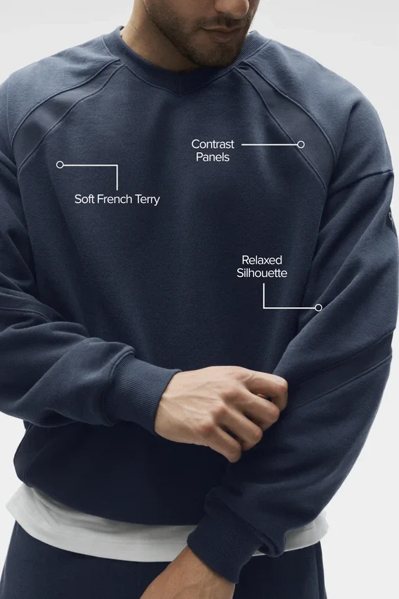 Field-tröja med rund hals – Navy