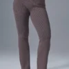 Flarebyxor i denimstickat med High-Waist – Raisinette/svart