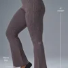 Flarebyxor i denimstickat med High-Waist – Raisinette/svart