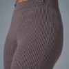 Flarebyxor i denimstickat med High-Waist – Raisinette/svart