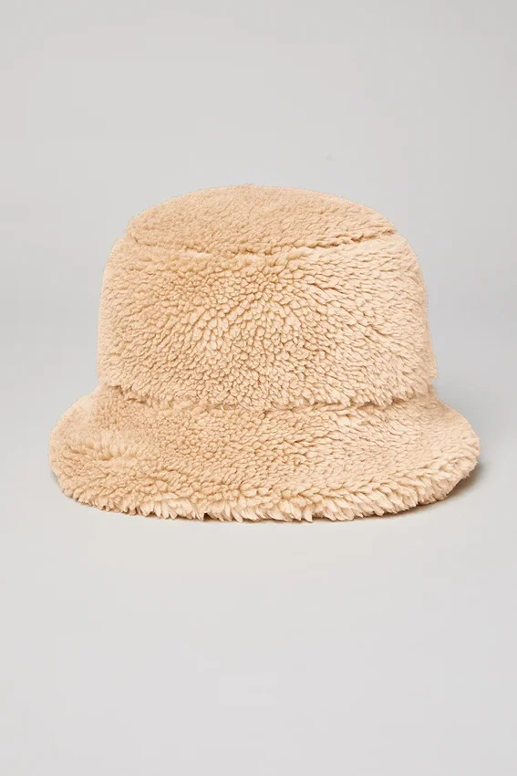 Foxy Sherpa Bucket Hat – kamel