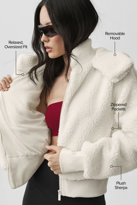 Foxy Sherpa-jacka – Ivory