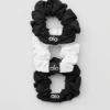 Fresh Mini-hårsnodd (3-pack) – Svart/Vit