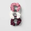 Fresh Mini Scrunchie 3-pack – vinröd/rosa vildros/elfenben