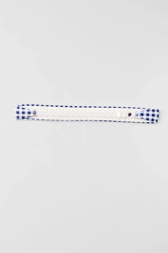 Gingham Airlift So Smooth-pannband – marinblå rutmönster
