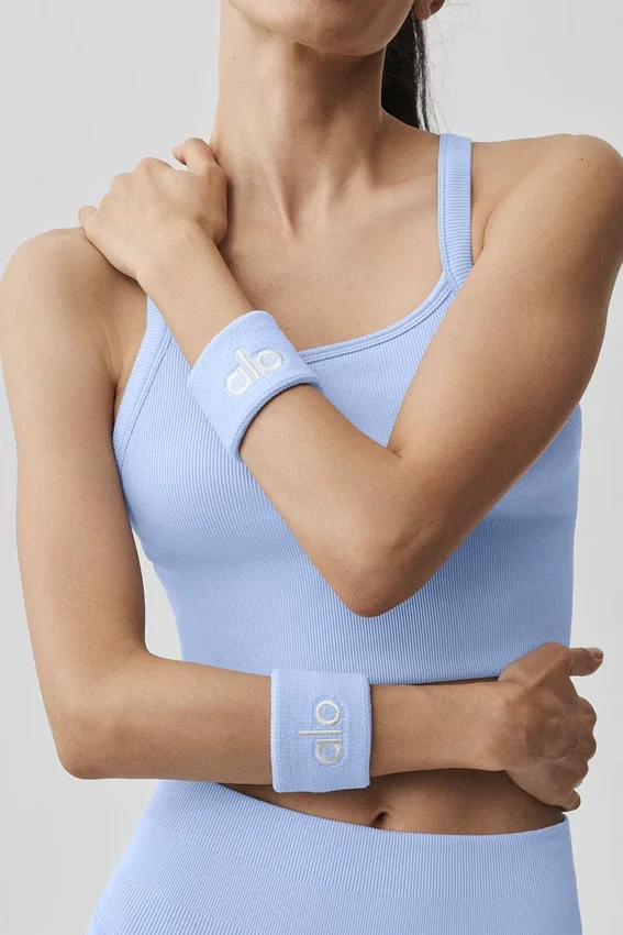 Glow-armband (2-pack) – Ljus Provence-blå/vit