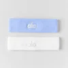Glow-svettband (2-pack) – Ljus Provence-blå/vit