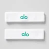 Glow-svettband (2-pack) – Vit/grangrön