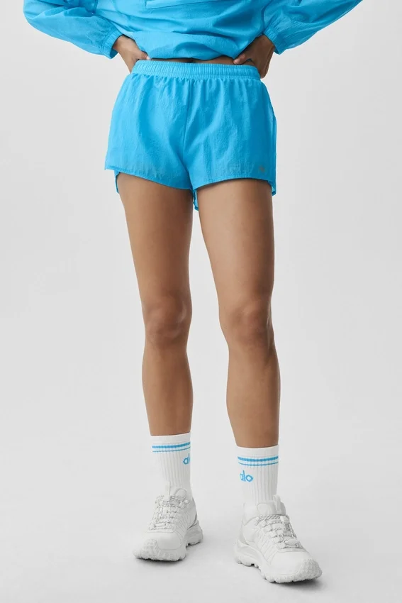 Go Time-shorts med medelhög midja – azurblå