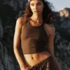 Goddess Ribbed Go-To Tank – Espresso