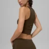 Goddess Ribbed Go-To Tank – Espresso