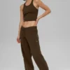Goddess Ribbed Go-To Tank – Espresso