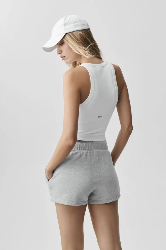 Goddess Ribbed Go-To Tank – White