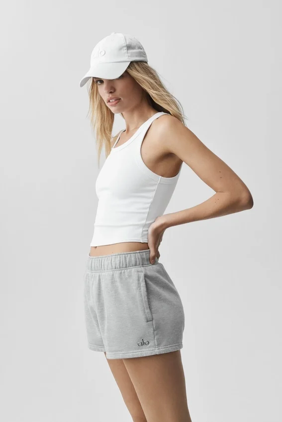Goddess Ribbed Go-To Tank – White