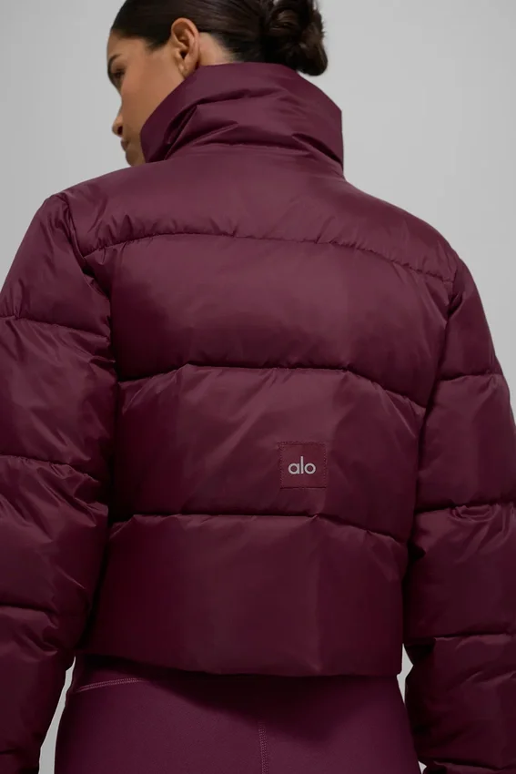 Gold Rush Puffer – vinröd