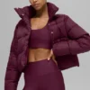 Gold Rush Puffer – vinröd