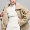 Grand-jackor i imiterat fårskinn – Woodland Tan