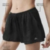 Halvgenomskinliga Golden Hour-shorts med medelhög midja – svarta