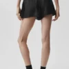 Halvgenomskinliga Golden Hour-shorts med medelhög midja – svarta