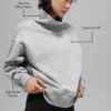 Hazy tröja med hög hals – Athletic Heather Grey