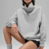 Hazy tröja med hög hals – Athletic Heather Grey